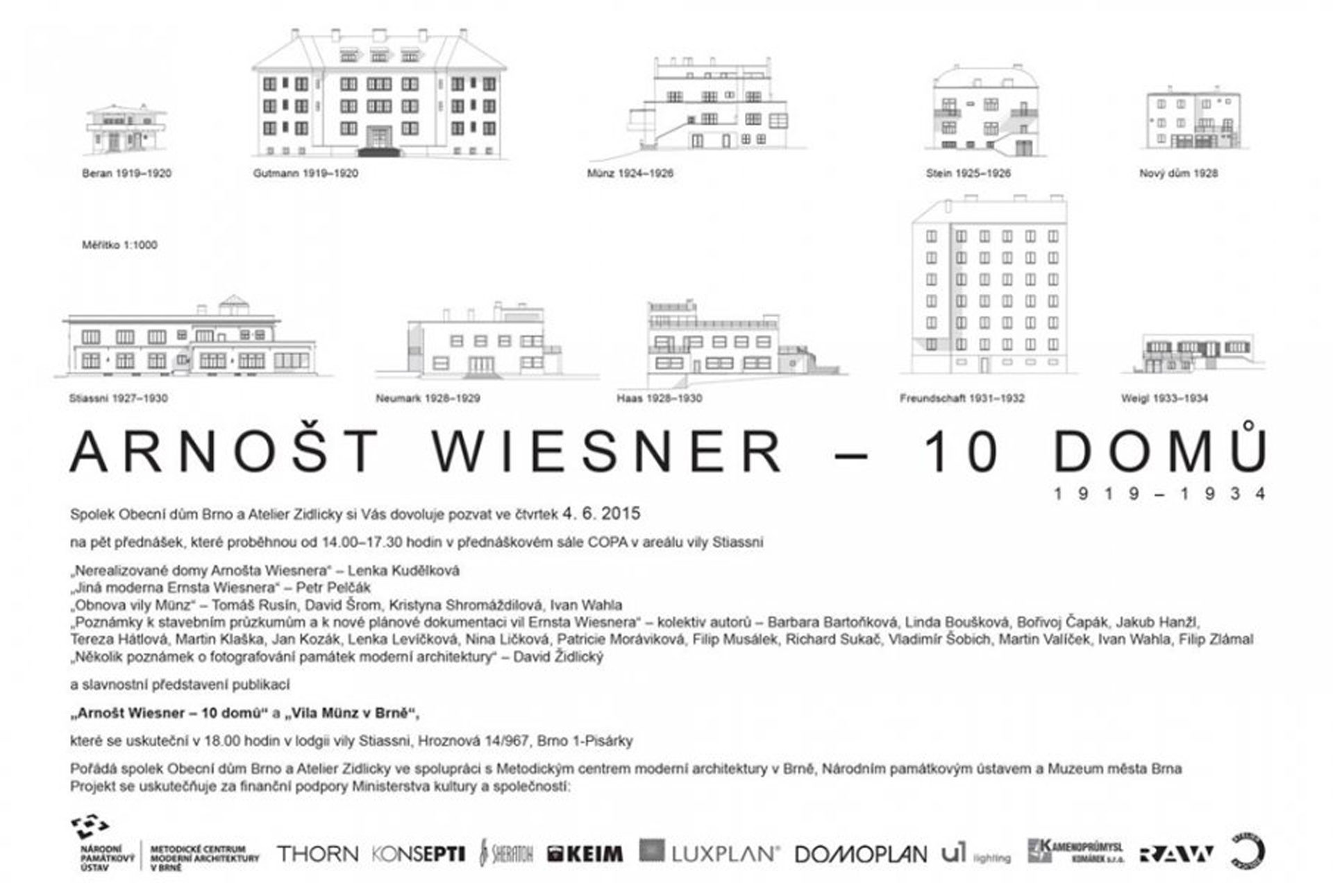 Arnošt Wiesner – 10 domů