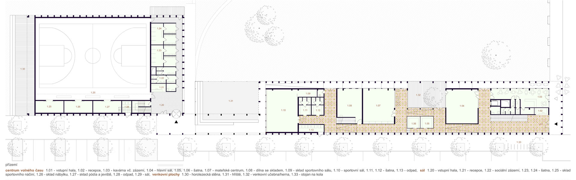 New Building of Community Center Bystrouška, Brno-Bystrc