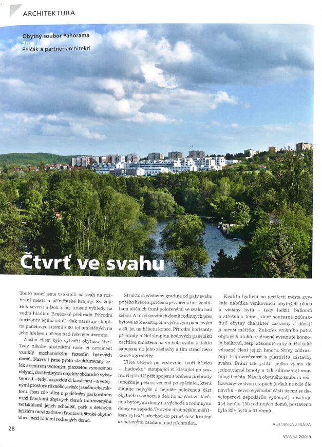 Panorama v časopise Stavba