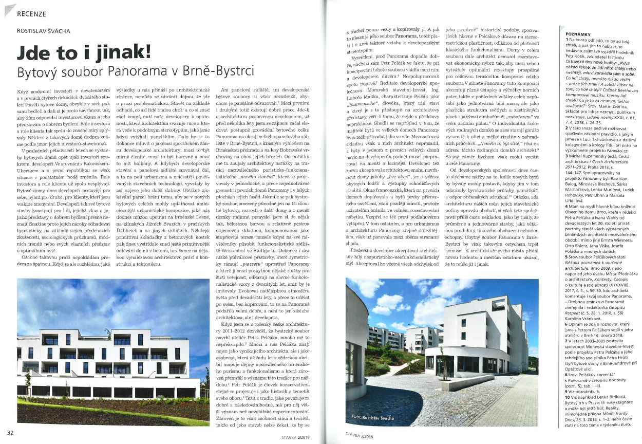 Panorama v časopise Stavba