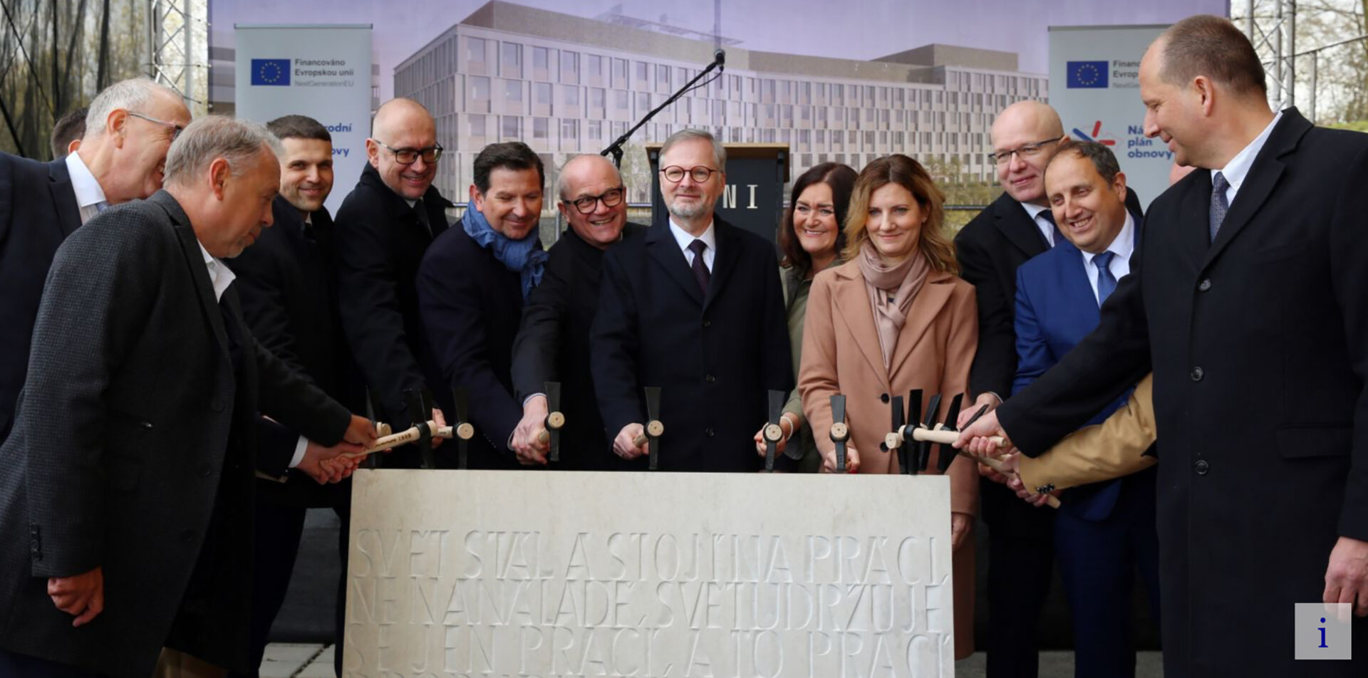 Slavnostní poklepání základního kamene MUNI BioPharma Hub