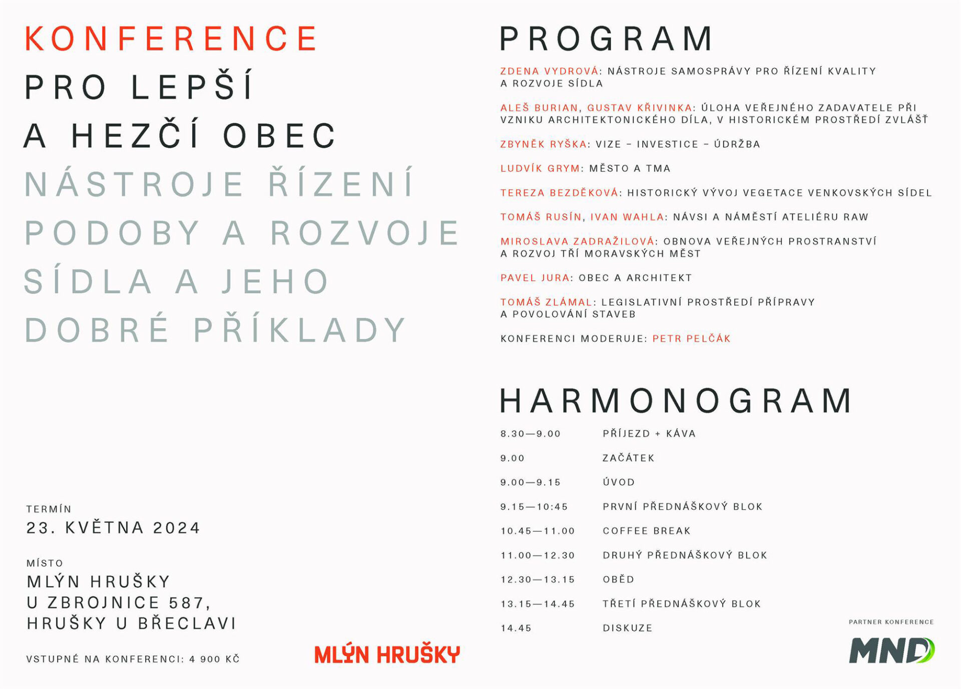 Konference Pro lepší a hezčí obec v Hruškách